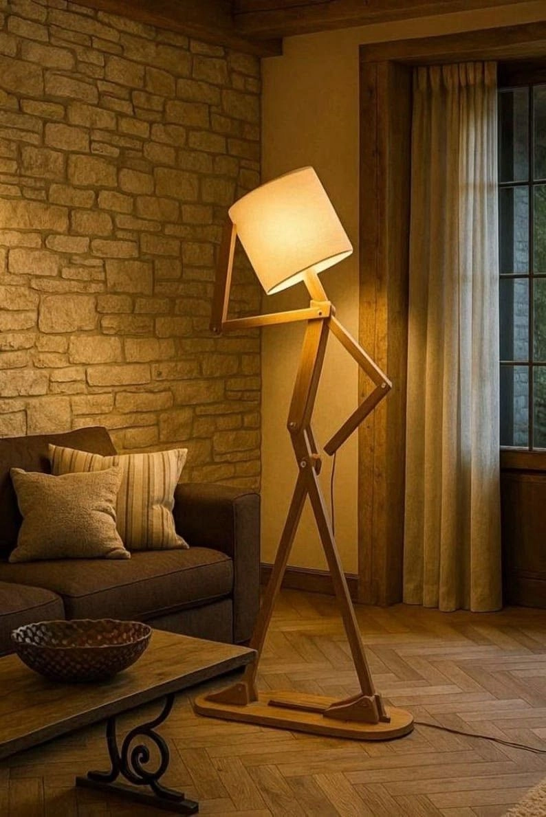 Stick figure floor lamp