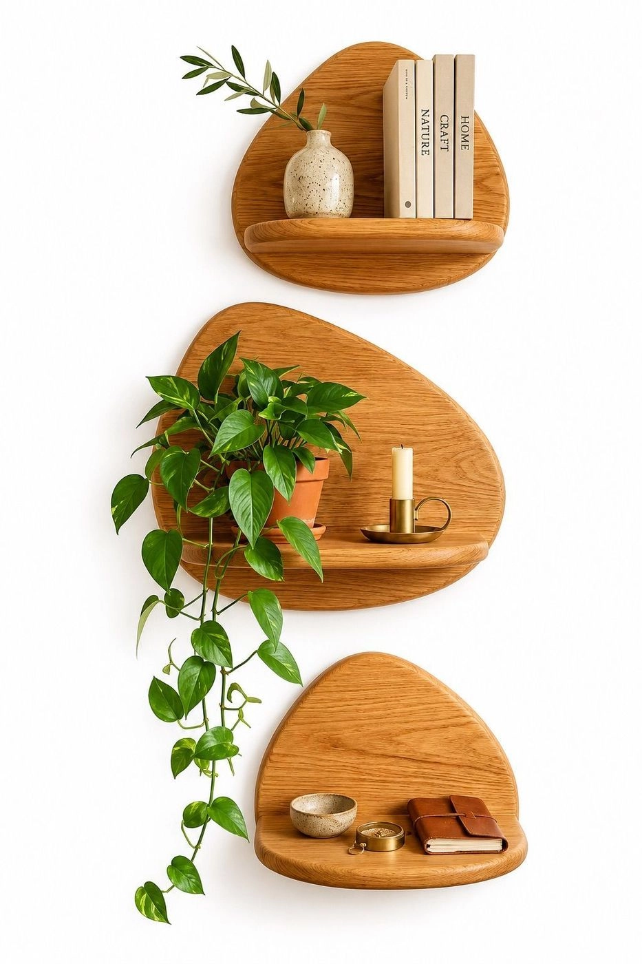 Wooden Floating Wall Shelf