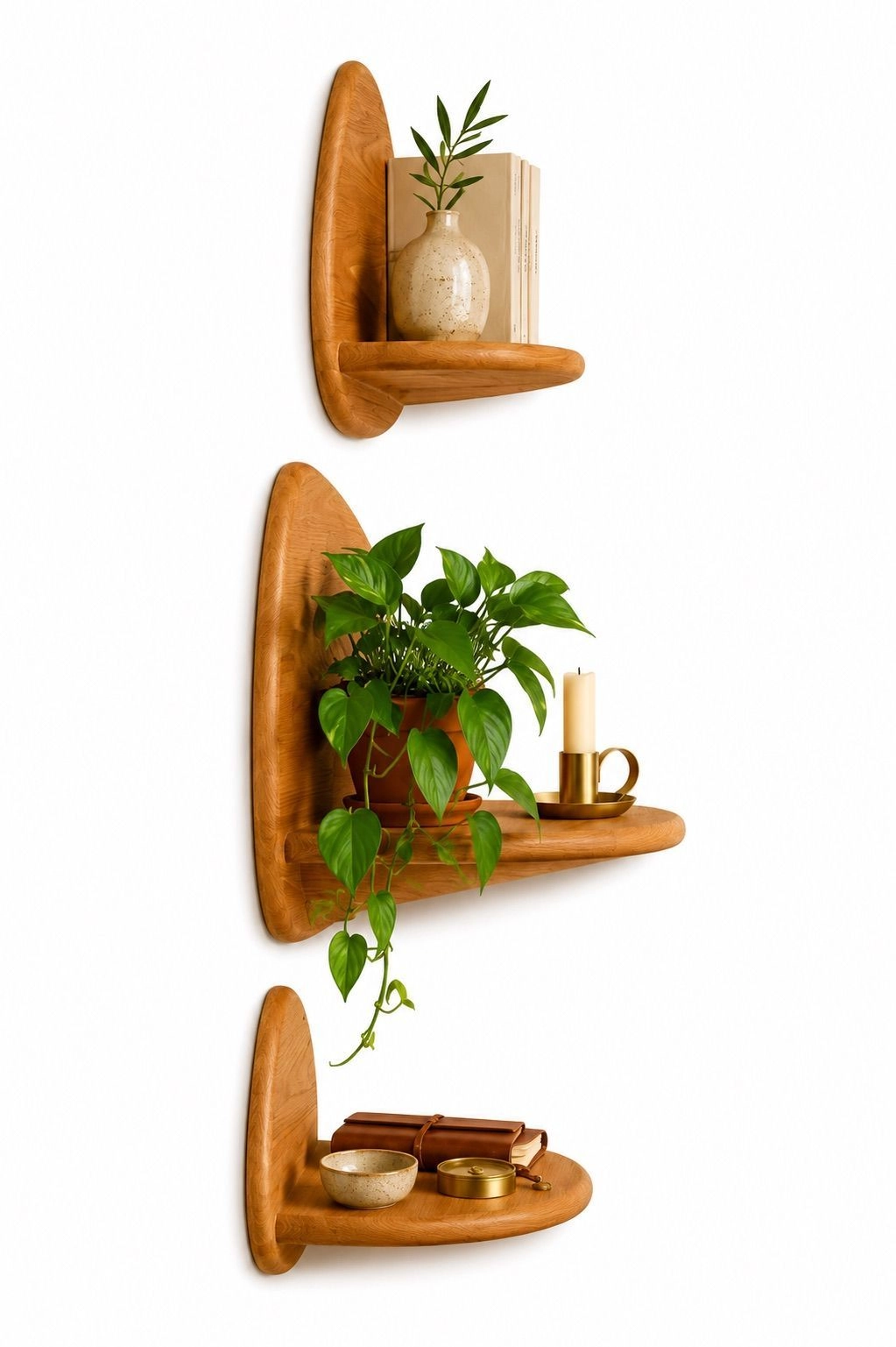 Wooden Floating Wall Shelf