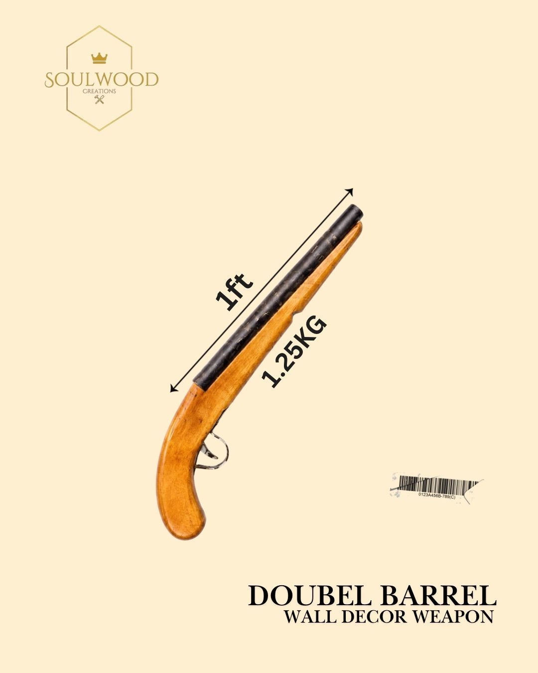 Shot double barrel wall gun