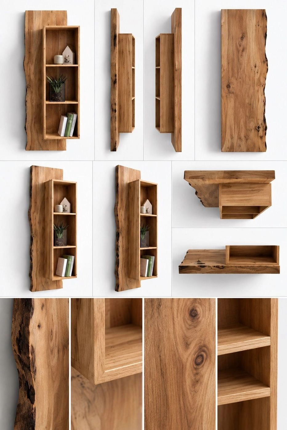 Natural Edge Rustic Wall Shelf 2