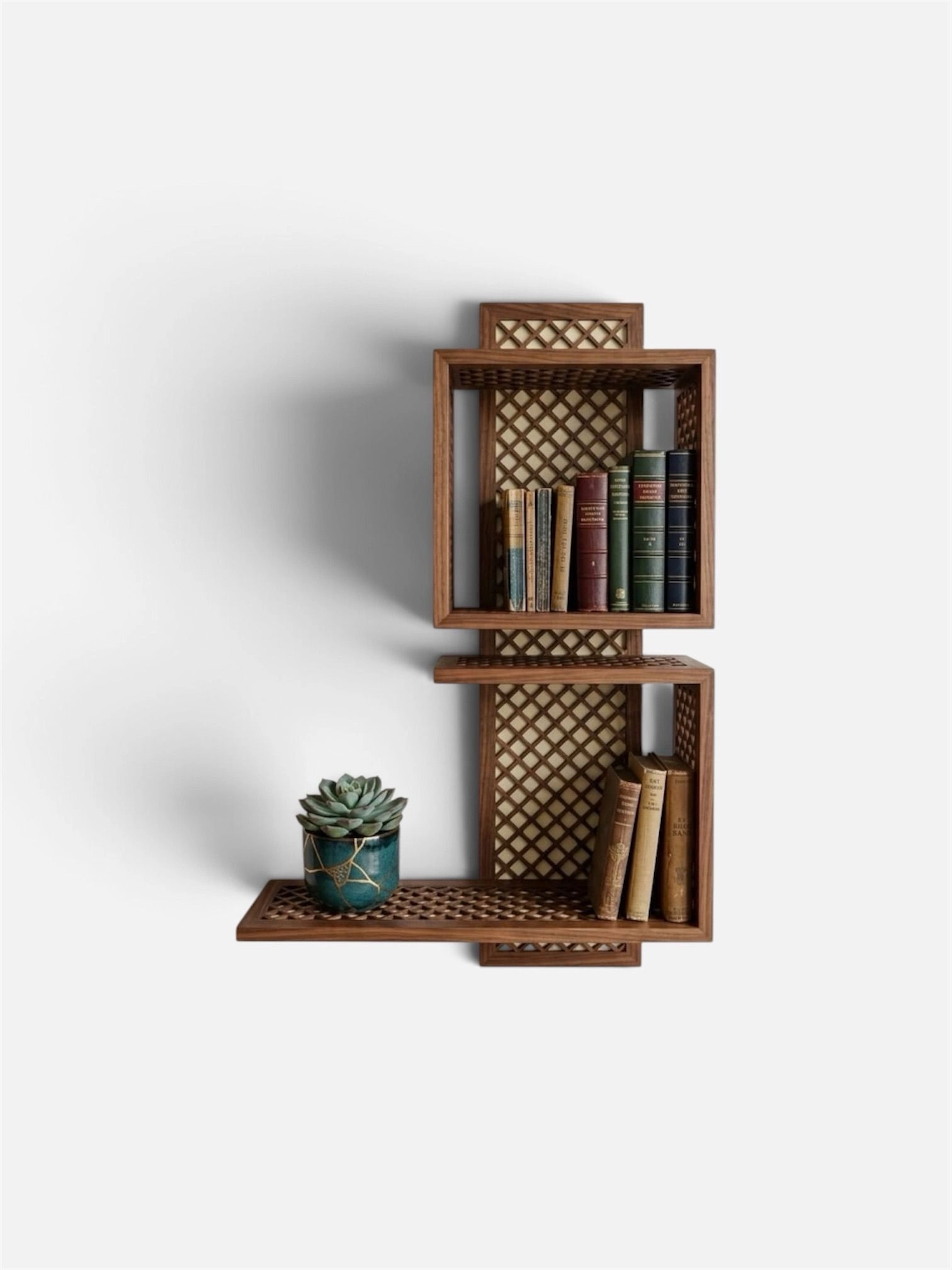 Dual-layer shelf with a can finish