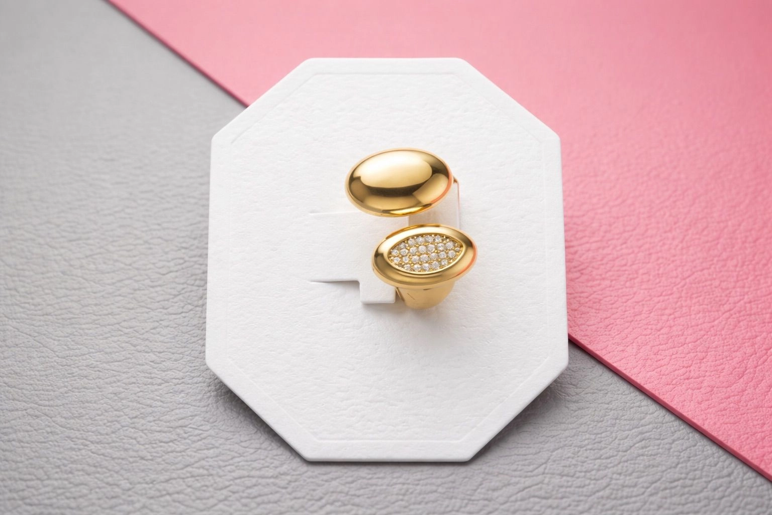 Golden Oval Duo Ring