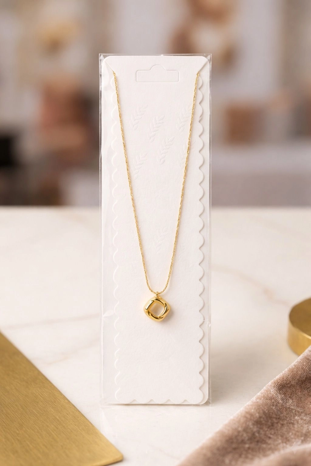 Golden Frame Necklace