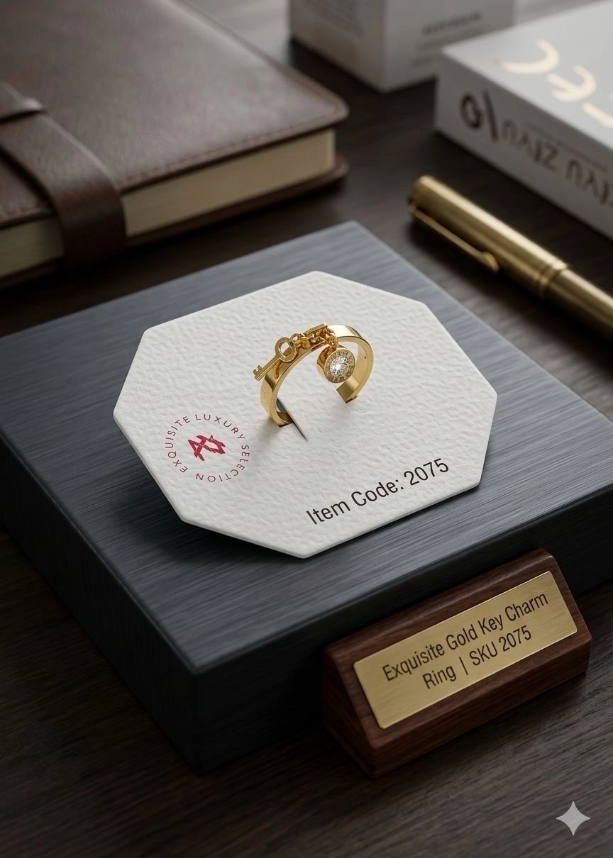 Golden Key of Love Ring