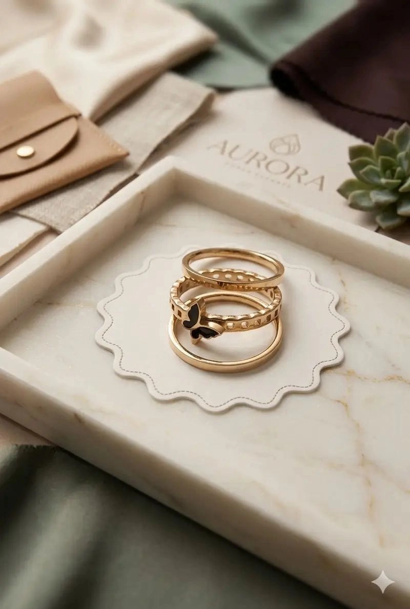 Butterfly Royale Stack Ring
