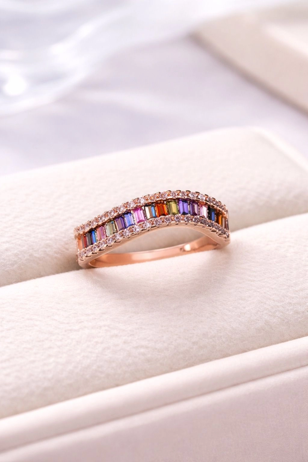Celeste Rainbow Arc Ring