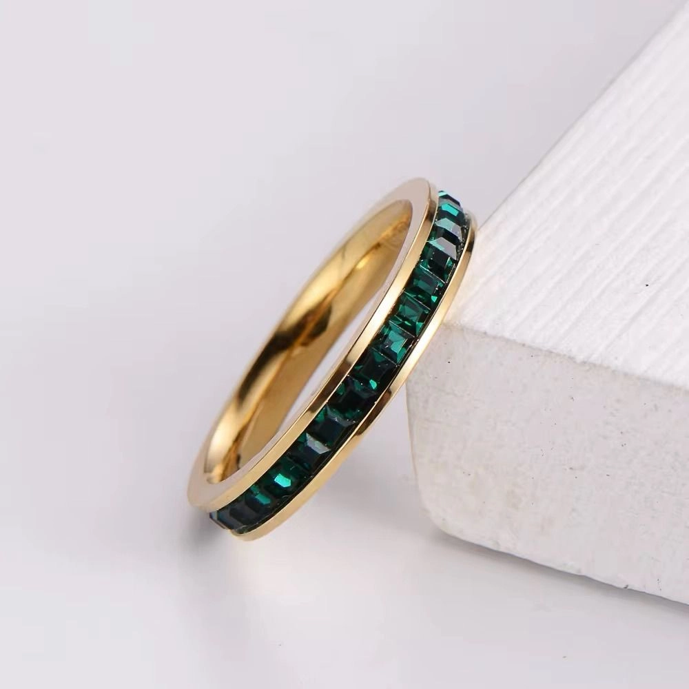Celeste Emerald Line Ring(RoseGold)