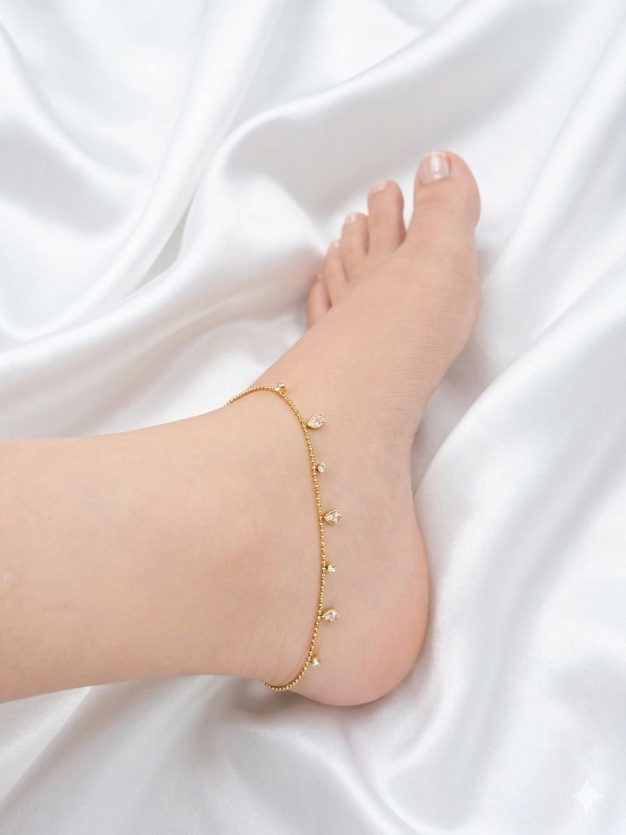 Anti tarnish Anklets(pair)