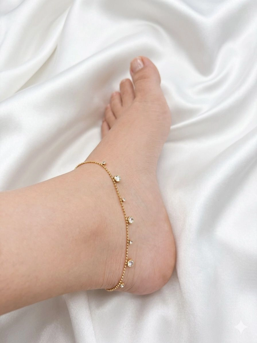 Anti tarnish Anklets (pair)
