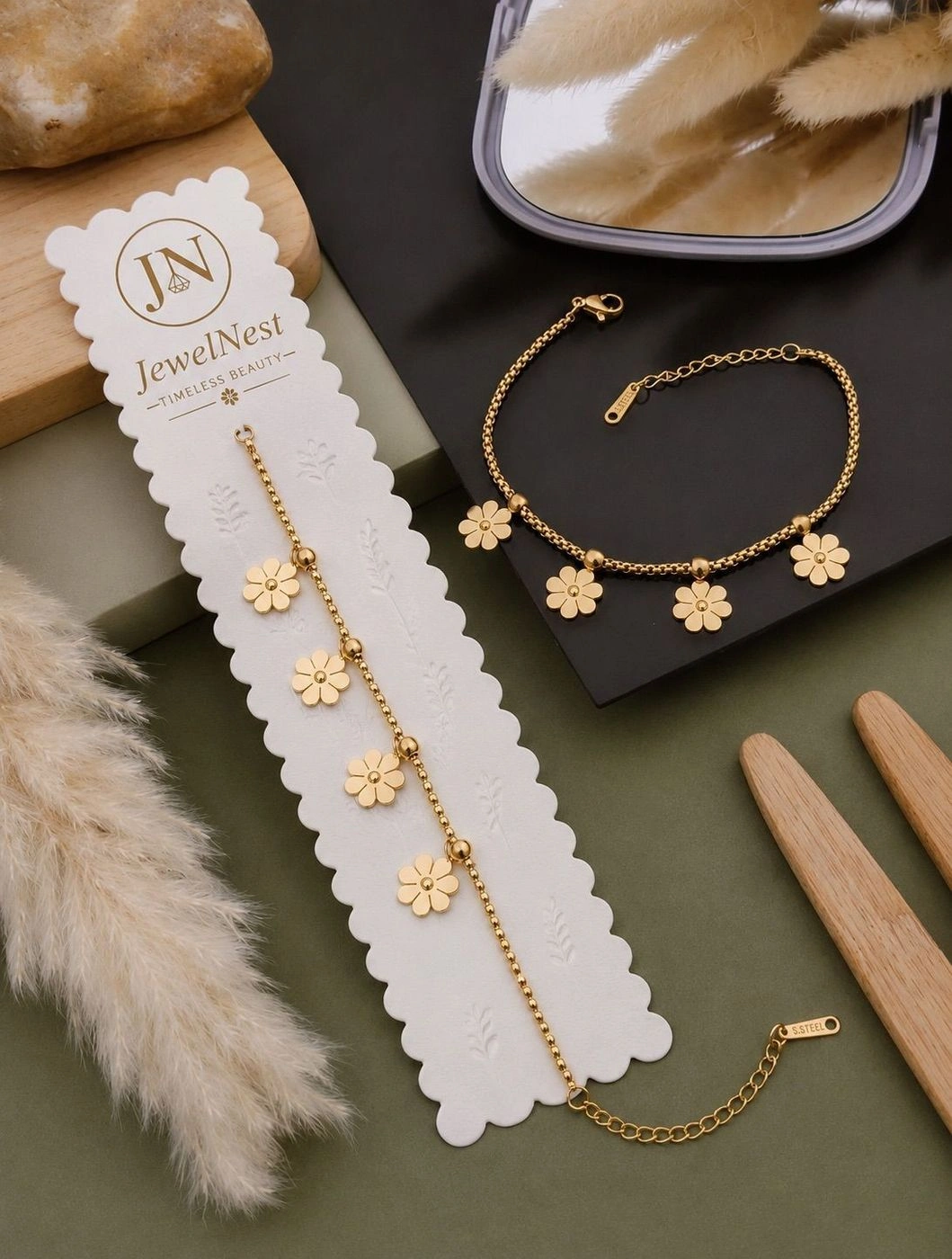 Golden Daisy Charm Bracelet 2