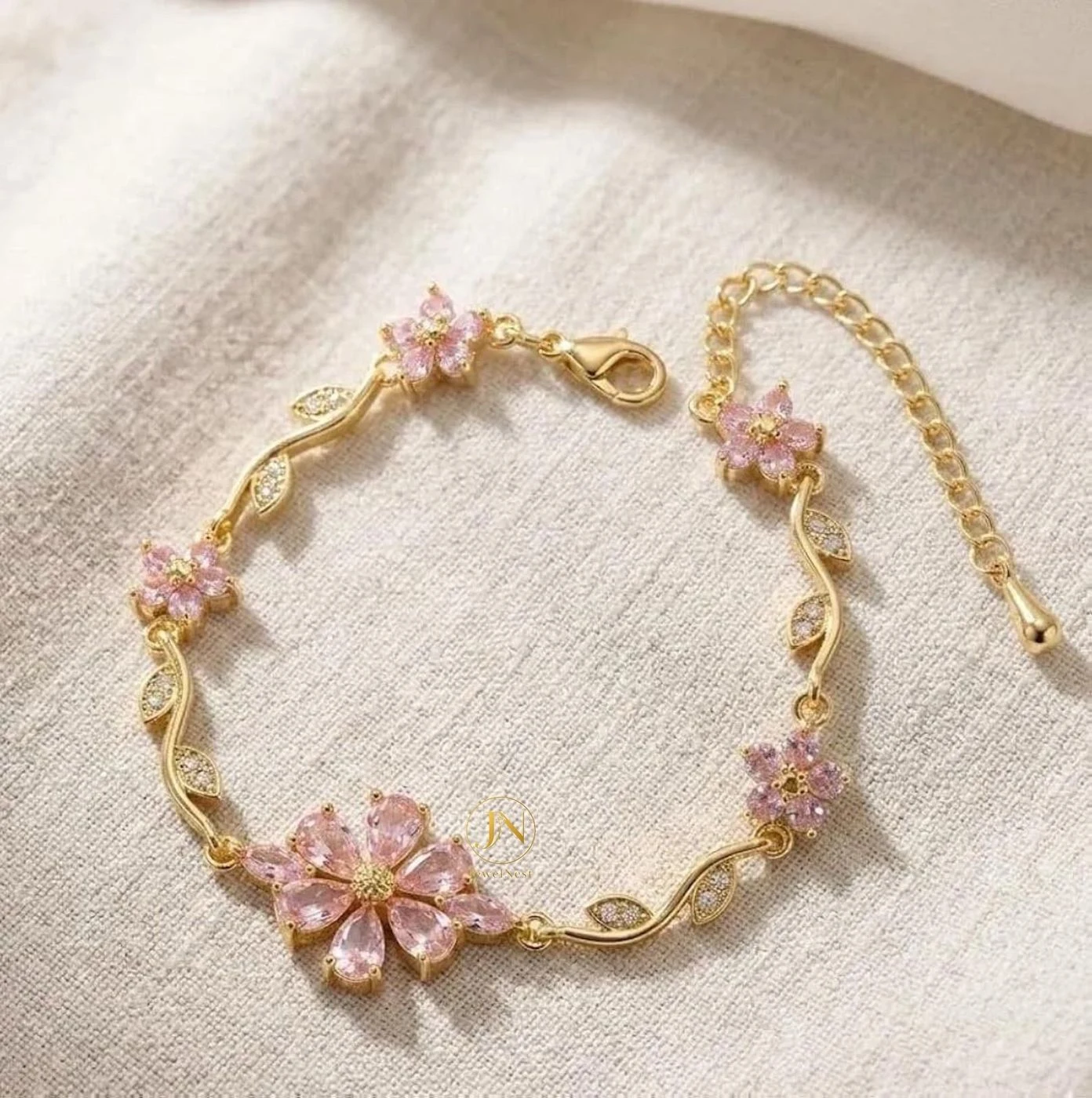 Baby Pink Floral Bracelet