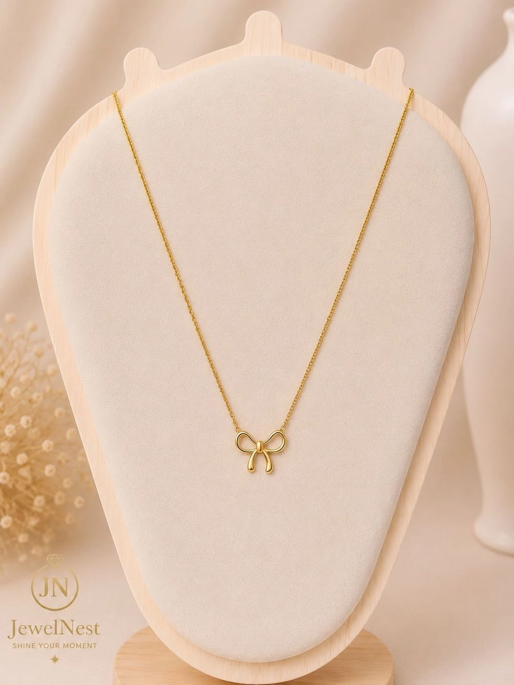 Golden Bow Necklace