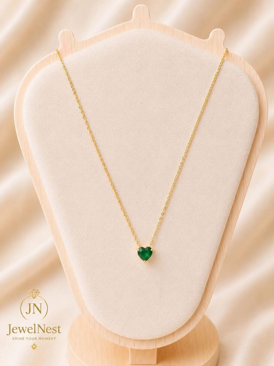 Emerald Heart Necklace