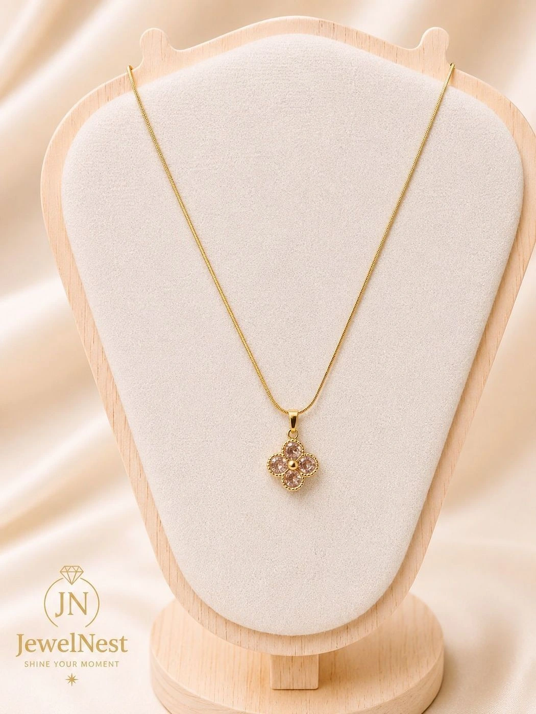 Blush Clover Necklace