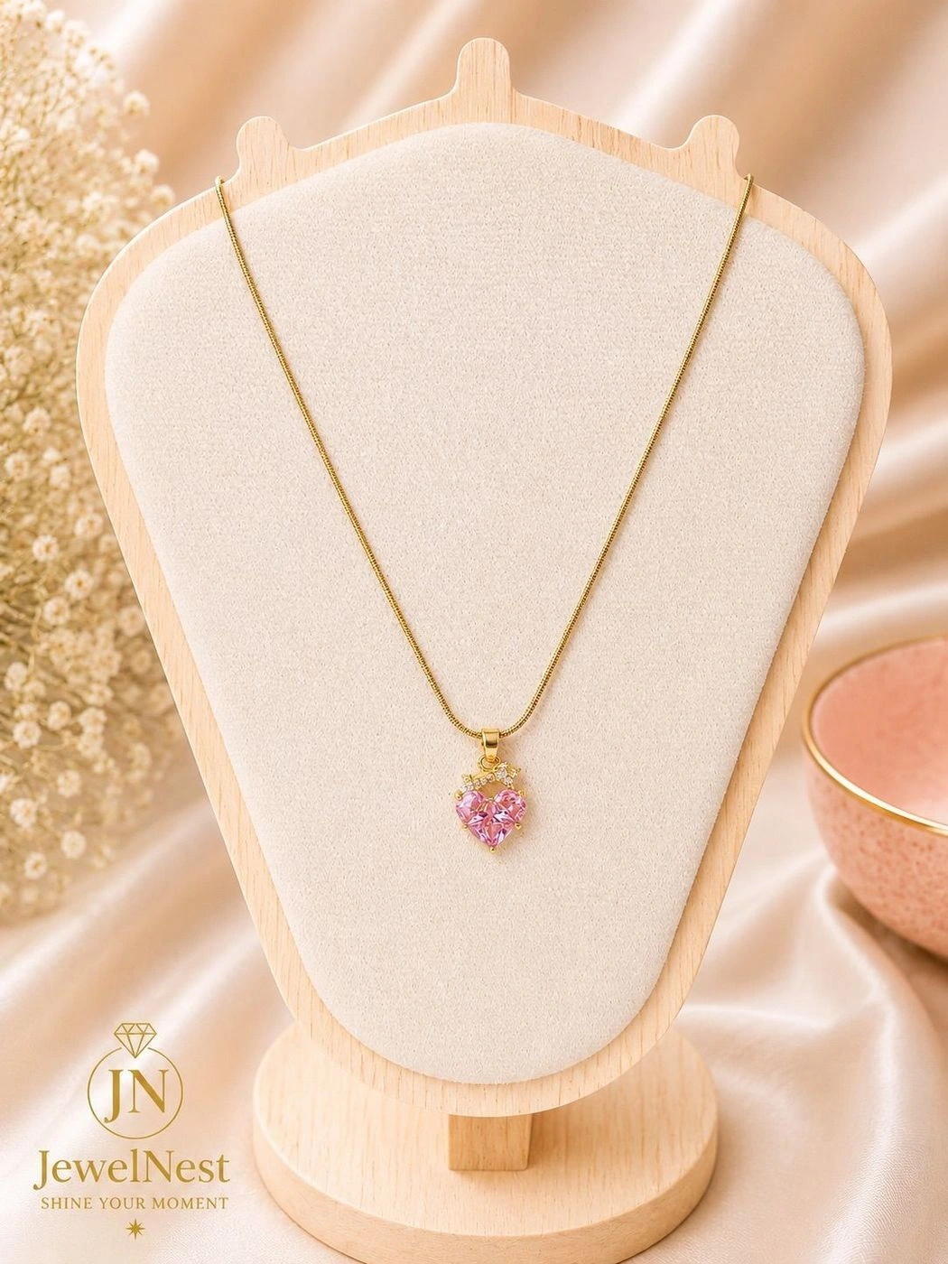 Blush Heart Necklace
