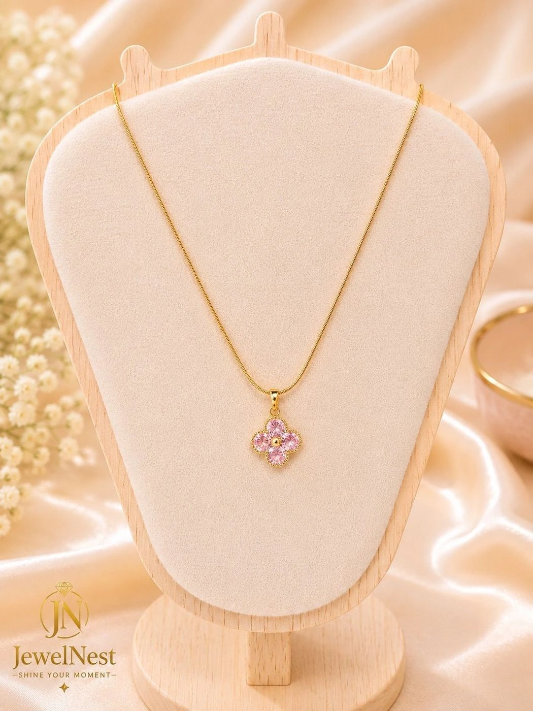 Blush Clover Necklace