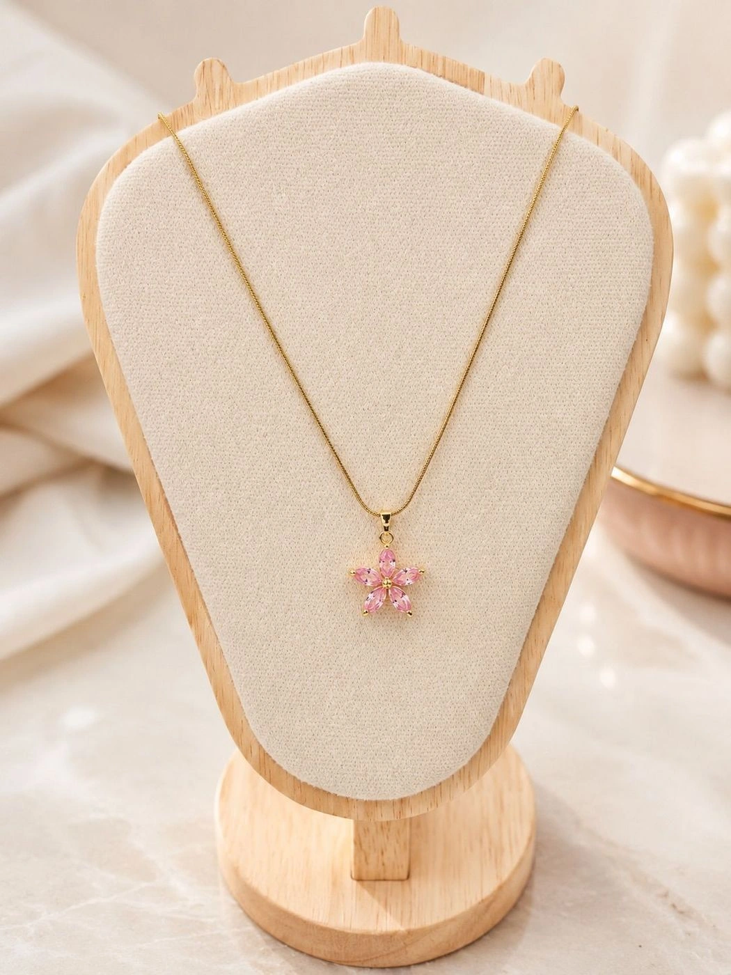 Pink Star Blossom Necklace
