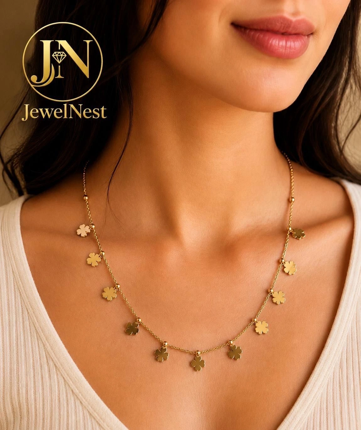 Golden Petals Necklace 1