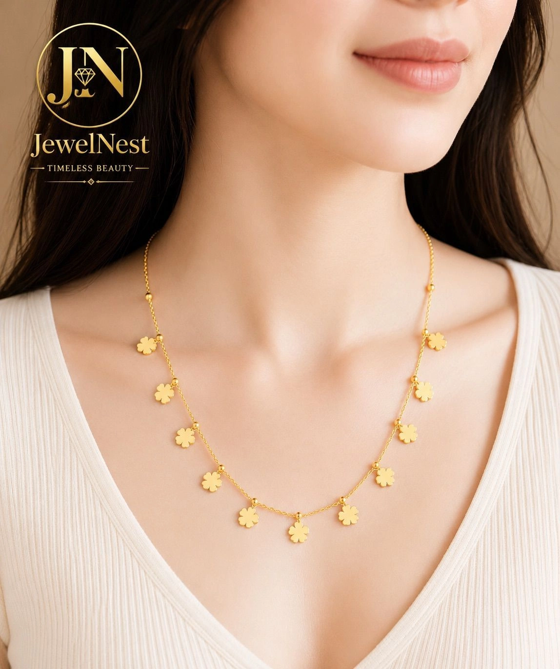 Golden Petals Necklace 2