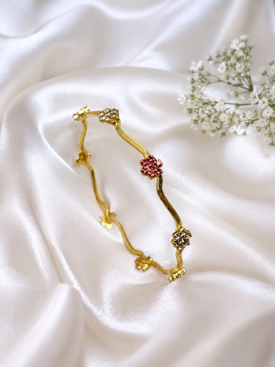 Blush Flower Bangle