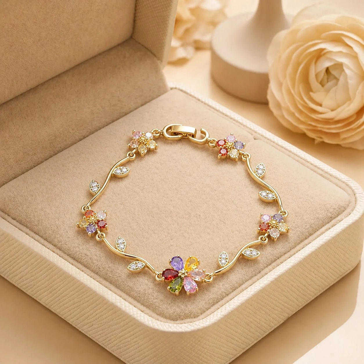 Rainbow Bloom Bracelet