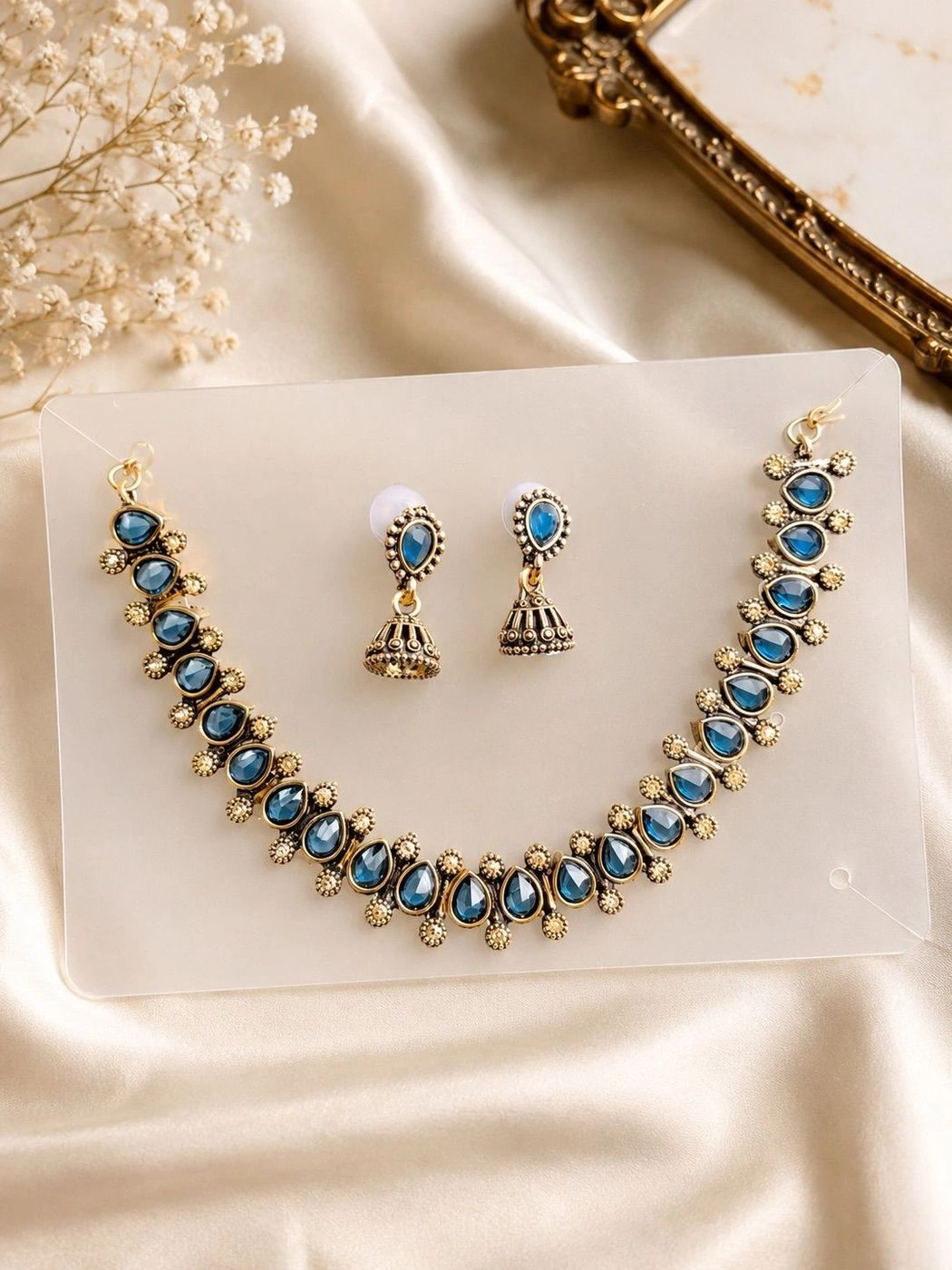 Royal Sapphire Necklace Set
