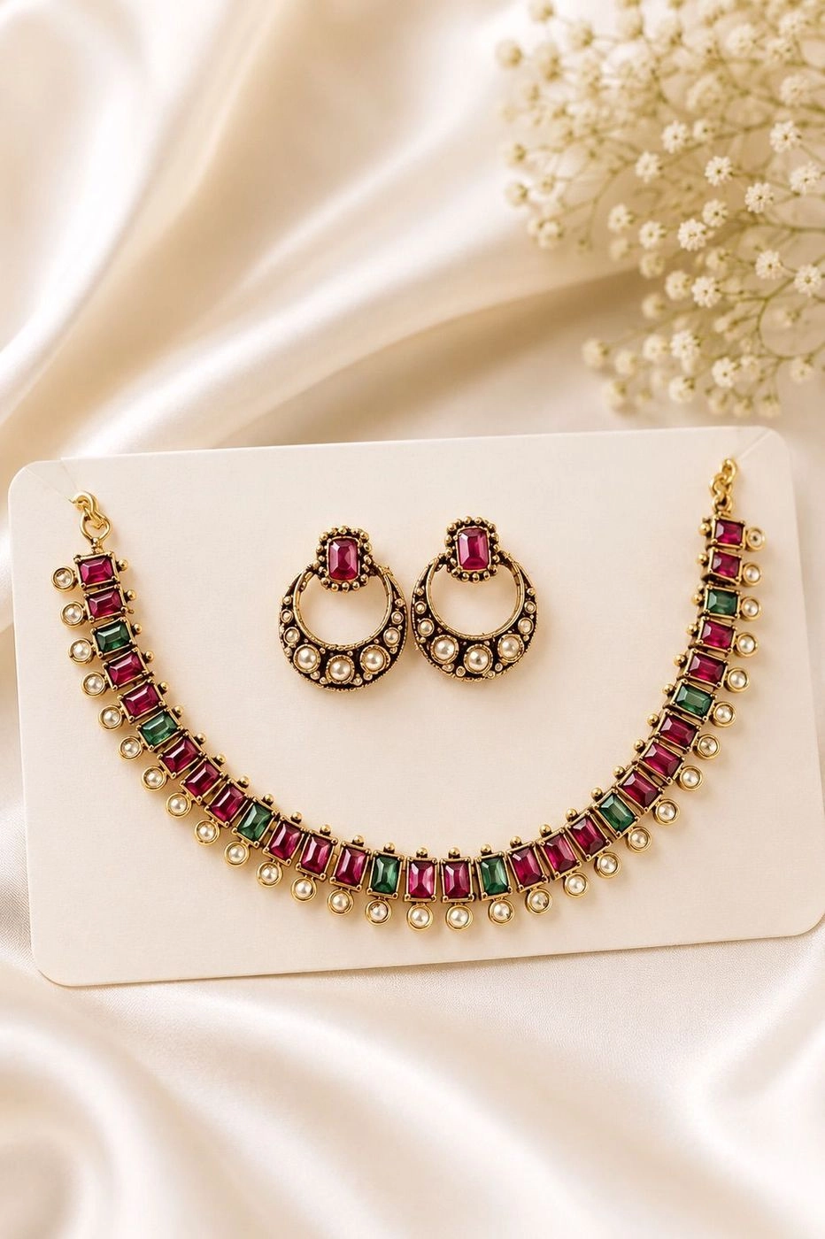 Ruby Emerald Elegance Set