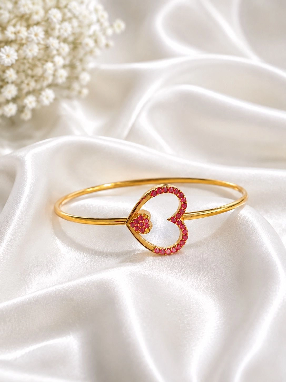 Ruby Heart Bangle