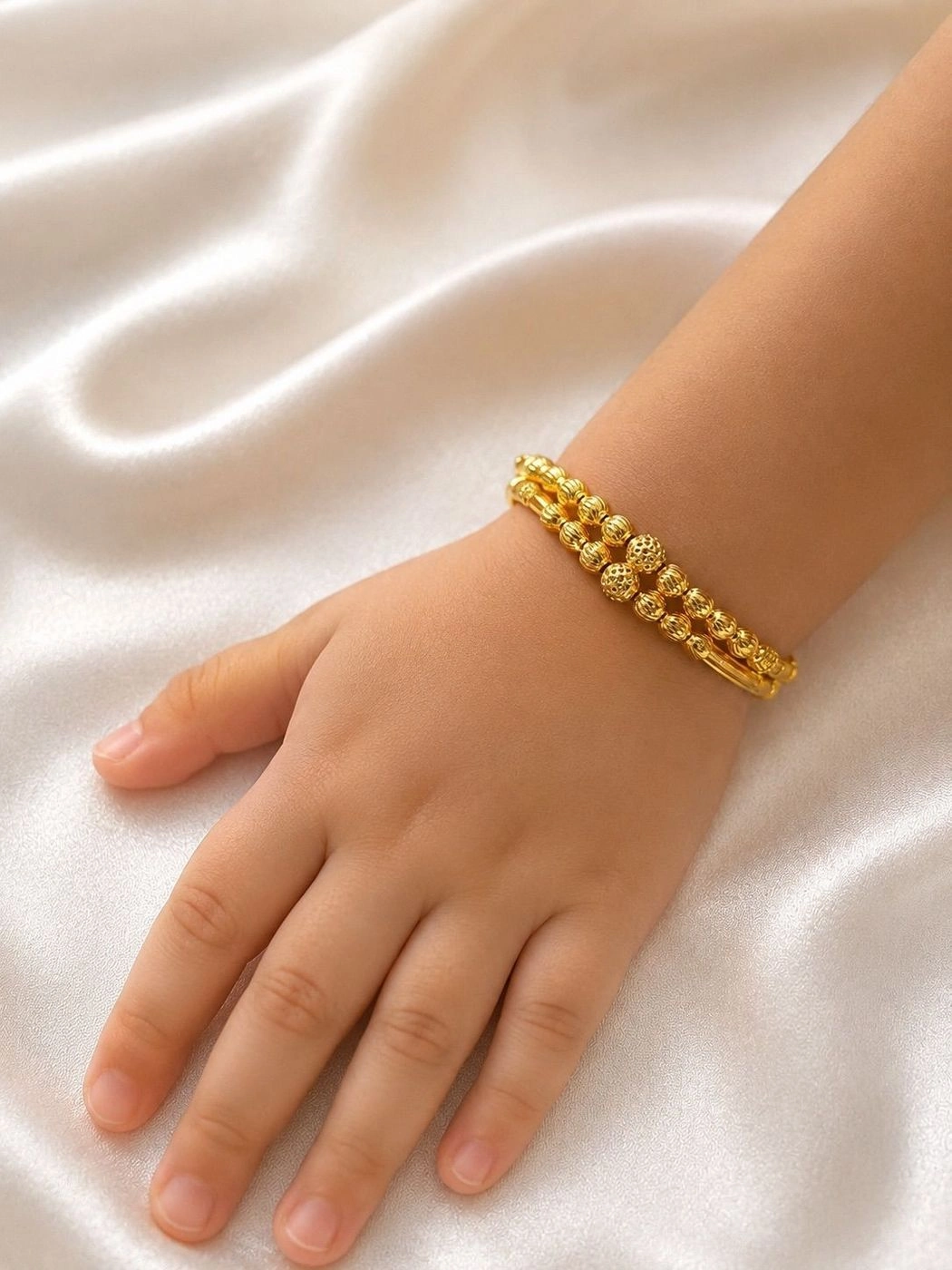 Triple Bead Open Bangle 1