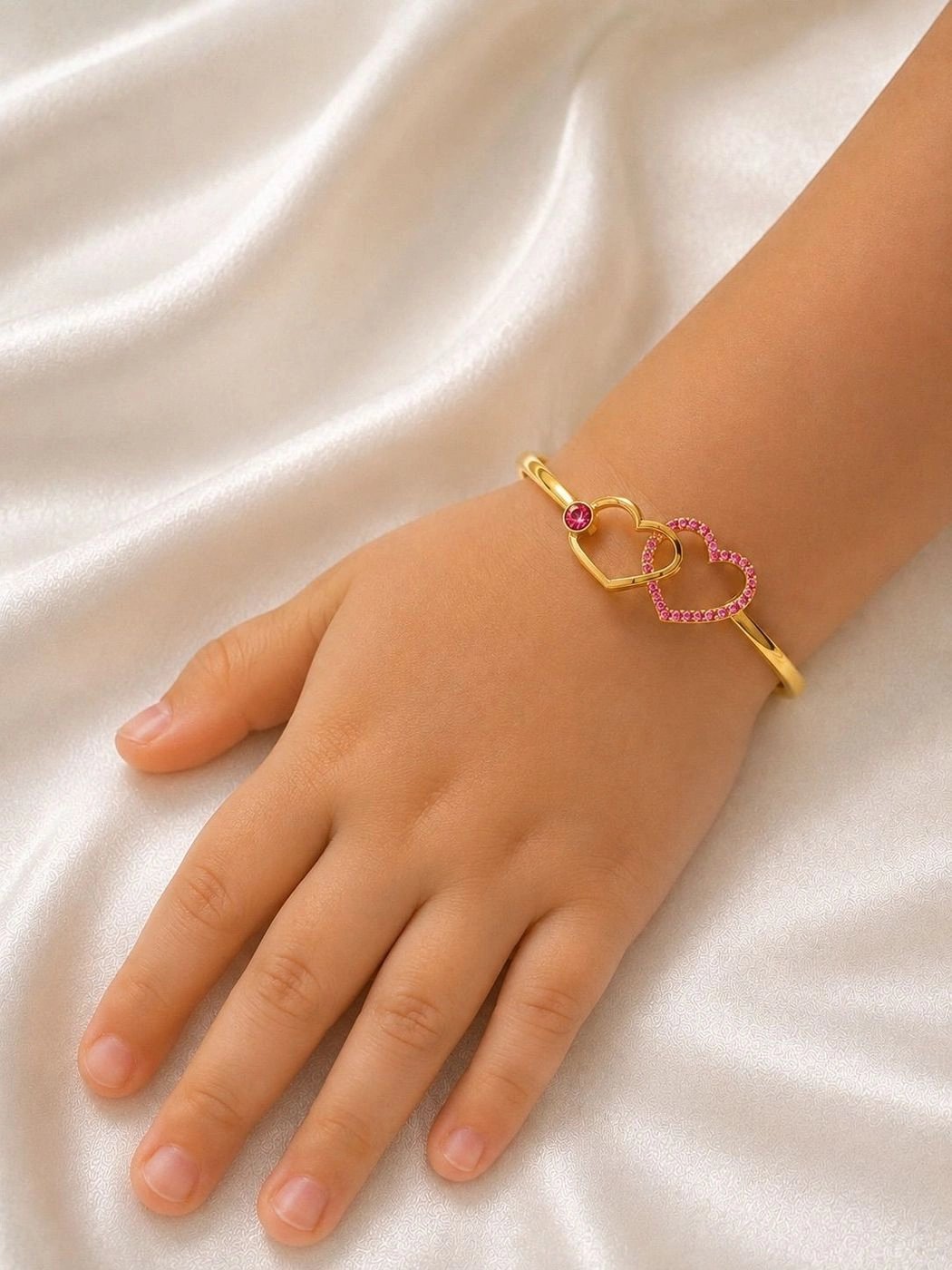 Double Heart Spark Bangle 1
