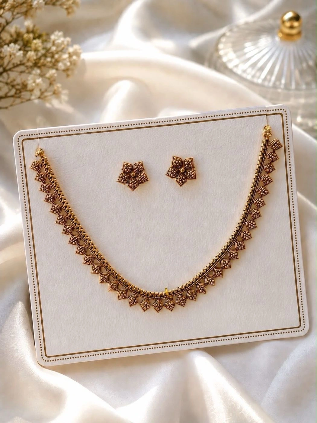 Antique Gold Choker Necklace Set
