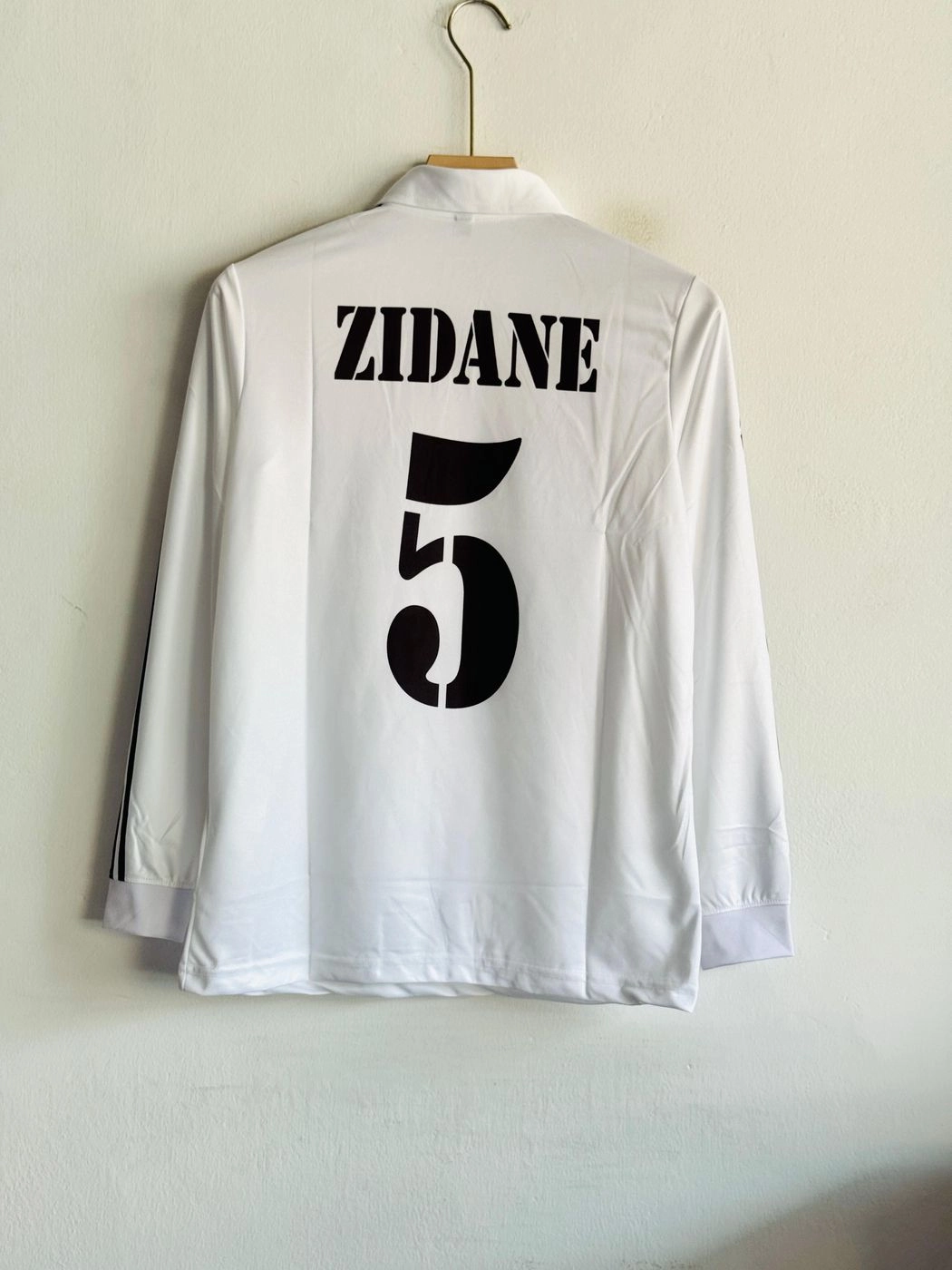 REAL MADRID 2002-03 HOME KIT ZIDANE FULLSLEEVE POLO EMBROIDERY PREMIUM