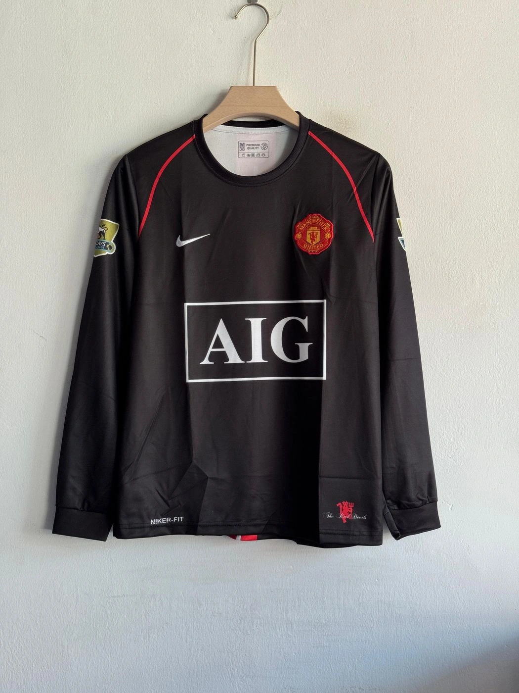 MANCHESTER UNITED 2007-08 AWAY KIT RONALDO FULLSLEEVE EMBROIDERY