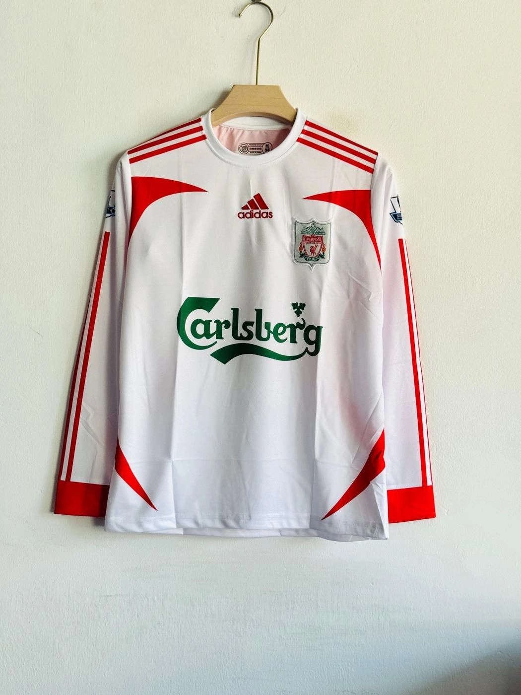 LIVERPOOL 2007-08 AWAY KIT TORRES FULLSLEEVE EMBROIDERY