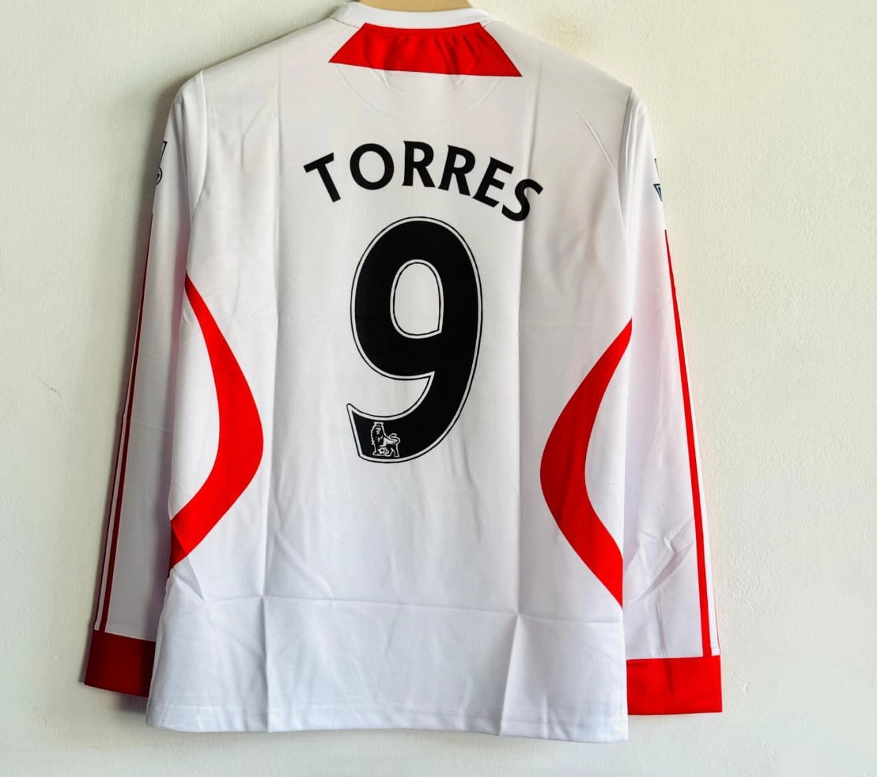 LIVERPOOL 2007-08 AWAY KIT TORRES FULLSLEEVE EMBROIDERY
