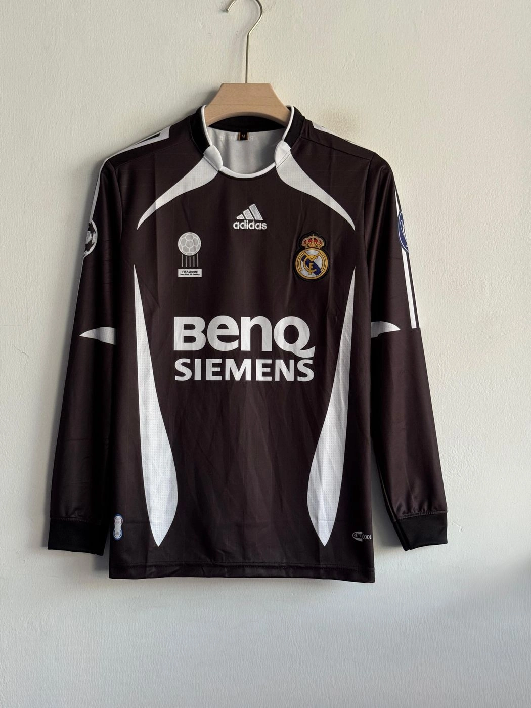 REAL MADRID 2006-07 AWAY KIT BECKHAM FULLSLEEVE POLO EMBROIDERY PREMIUM