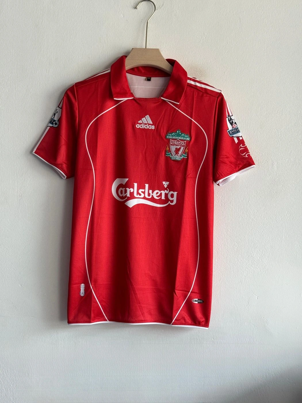 LIVERPOOL 2006-07 HOME KIT GERRARD POLO EMBROIDERY PREMIUM