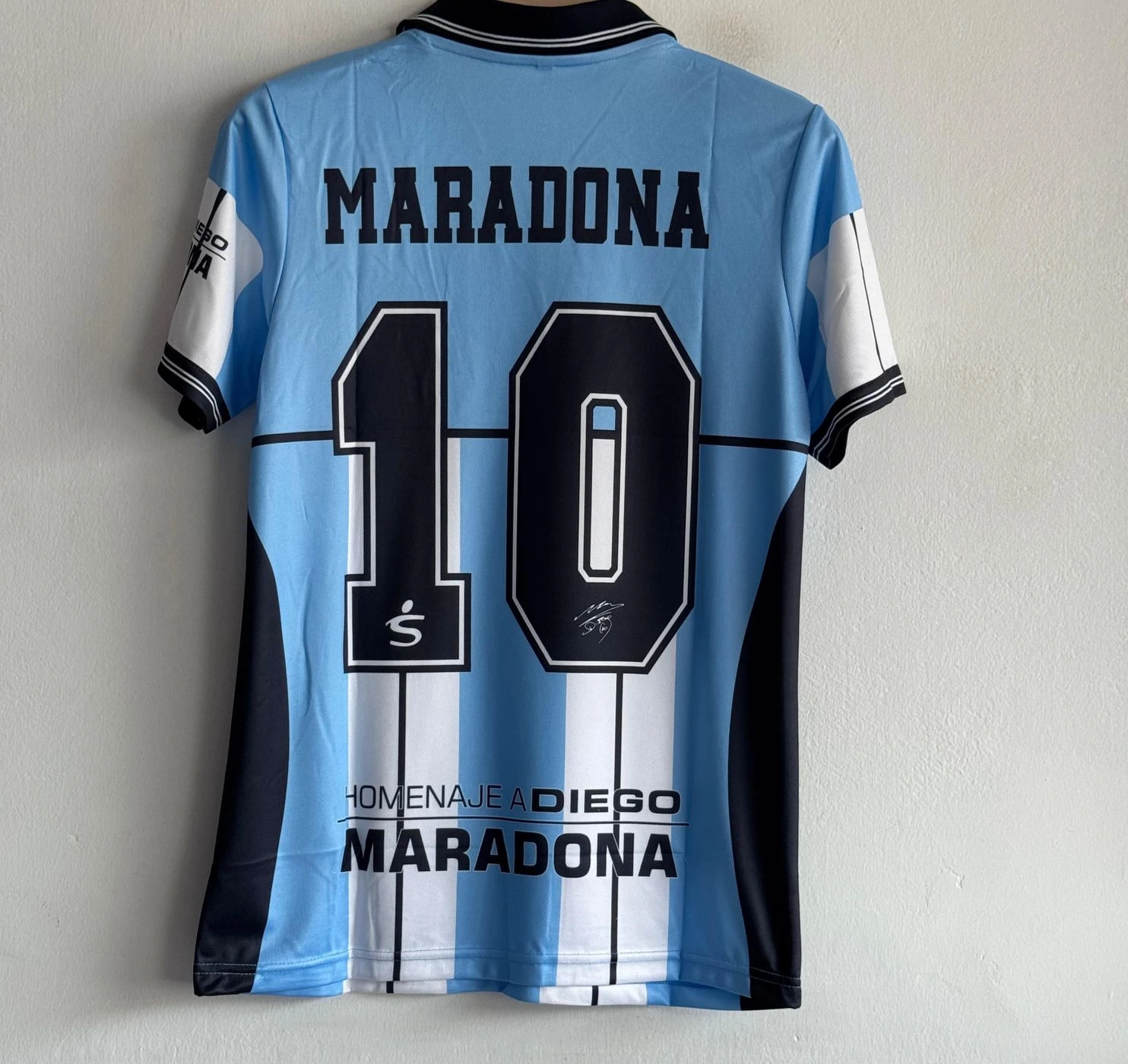 ARGENTINA 2001 TESTIMONIAL JERSEY MARADONA POLO EMBROIDERY PREMIUM 2