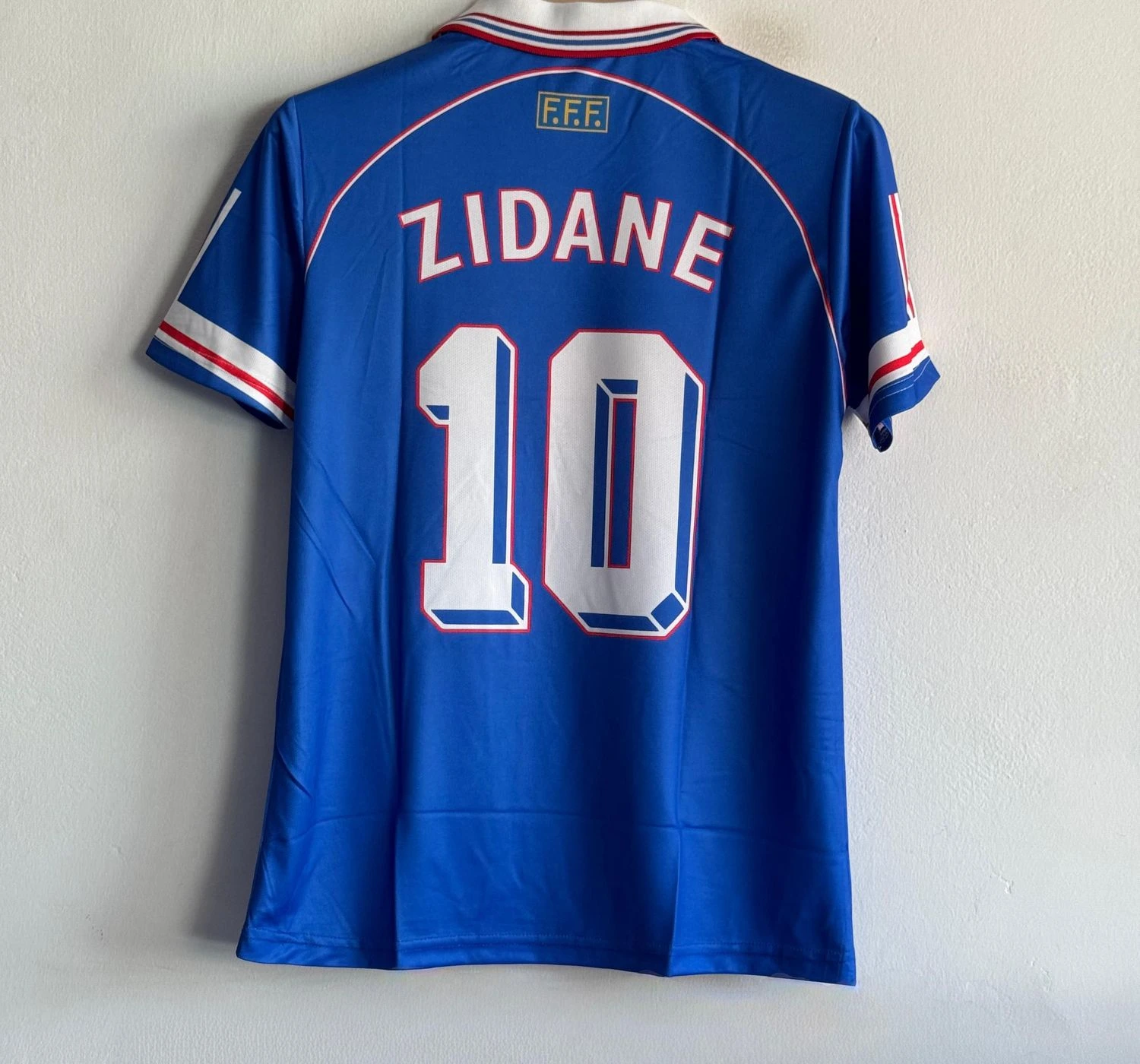 FRANCE 1998 HOME KIT ZIDANE POLO EMBROIDERY 2