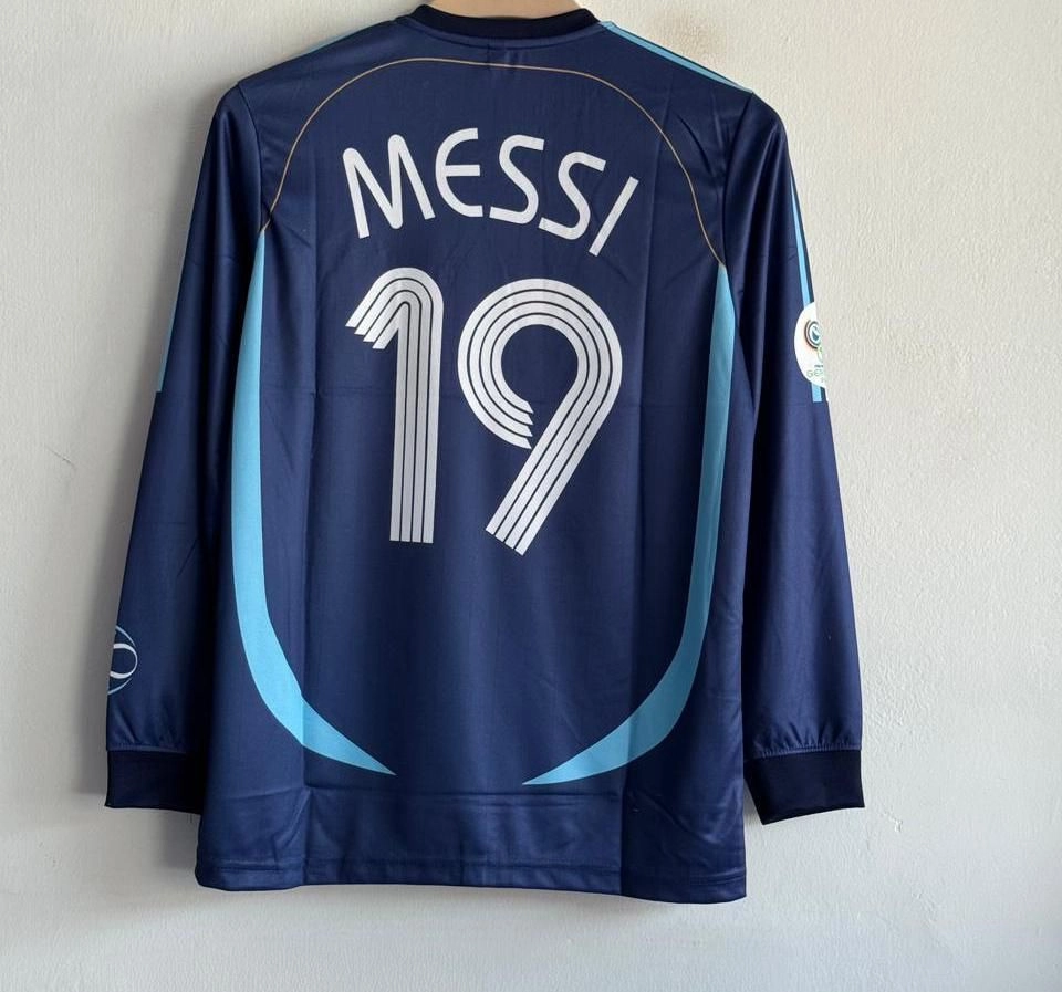 ARGENTINA 2006 HOME KIT MESSI FULLSLEEVE EMBROIDERY PREMIUM 2