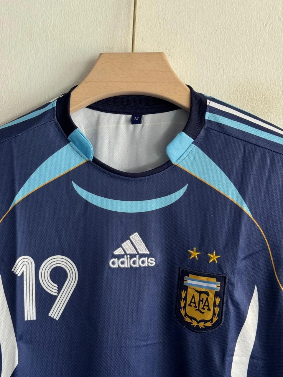 ARGENTINA 2006 HOME KIT MESSI FULLSLEEVE EMBROIDERY PREMIUM 3