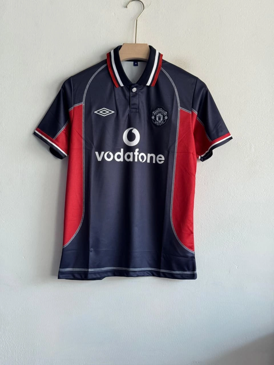 MANCHESTER UNITED 2000-01 THIRD KIT BECKHAM POLO EMBROIDERY PREMIUM