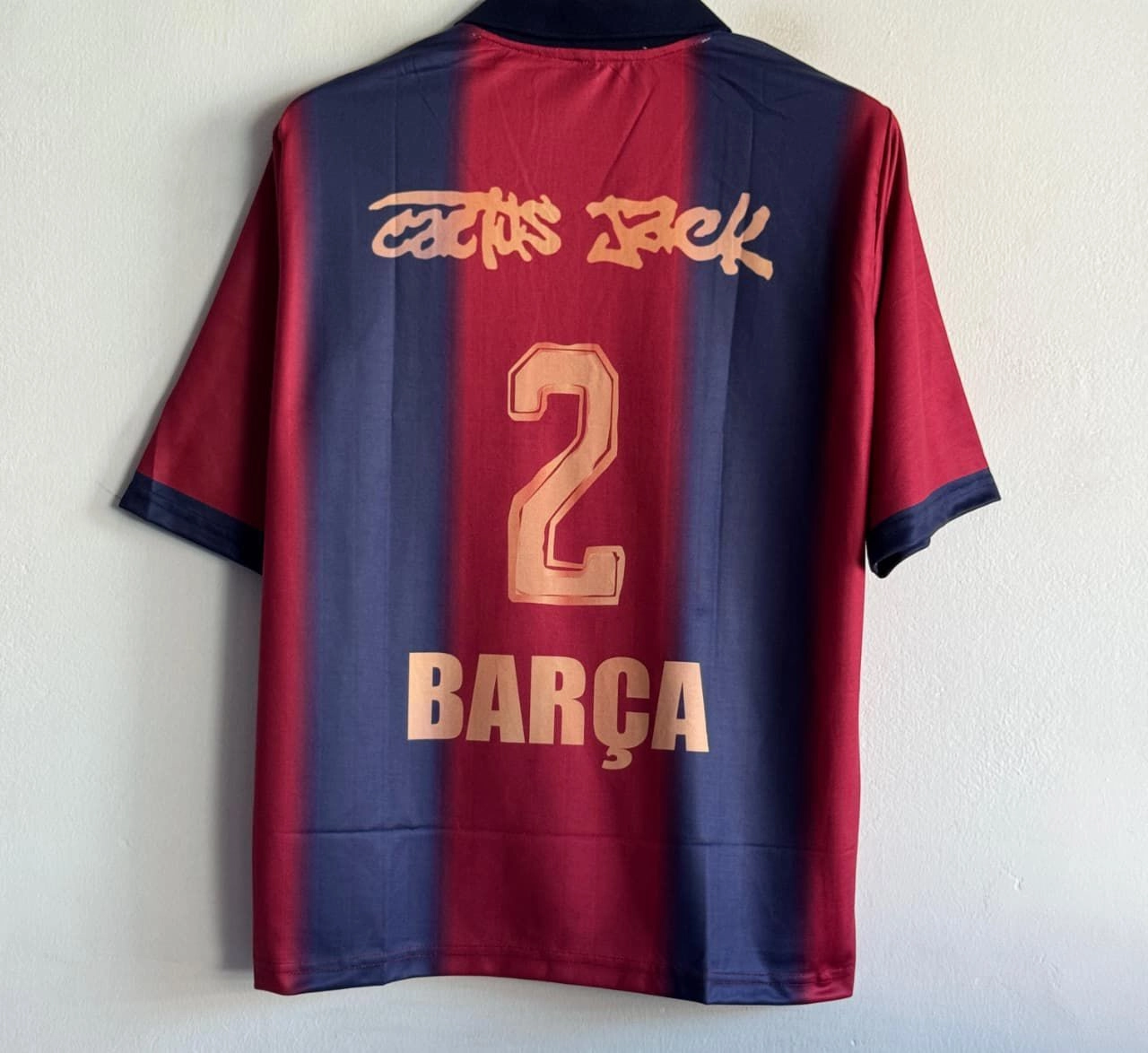 BARCELONA X TRAVIS SCOTT SPECIAL EDITION KIT FIVESLEEVE POLO EMBROIDERY 2
