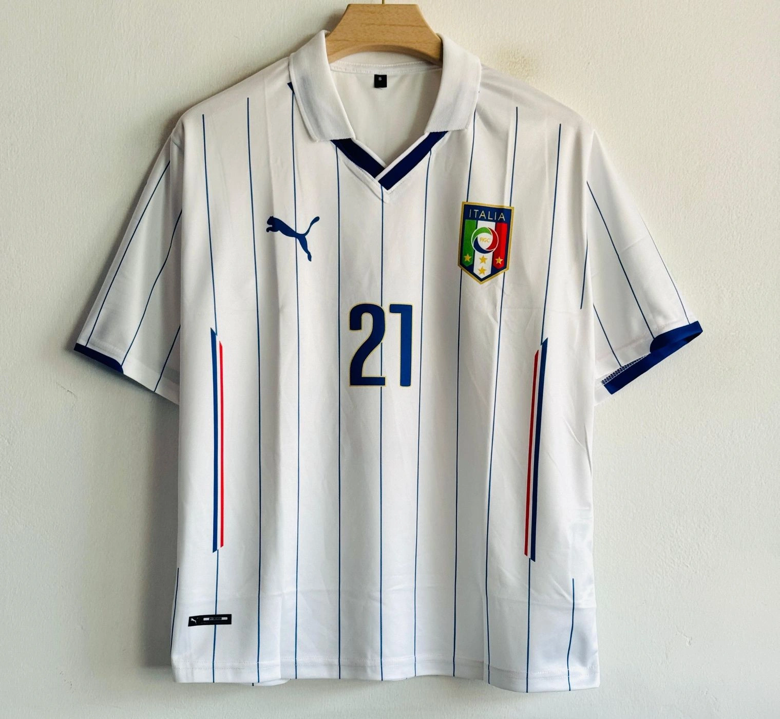 ITALY 2016-17 AWAY KIT PIRLO FIVESLEEVE POLO