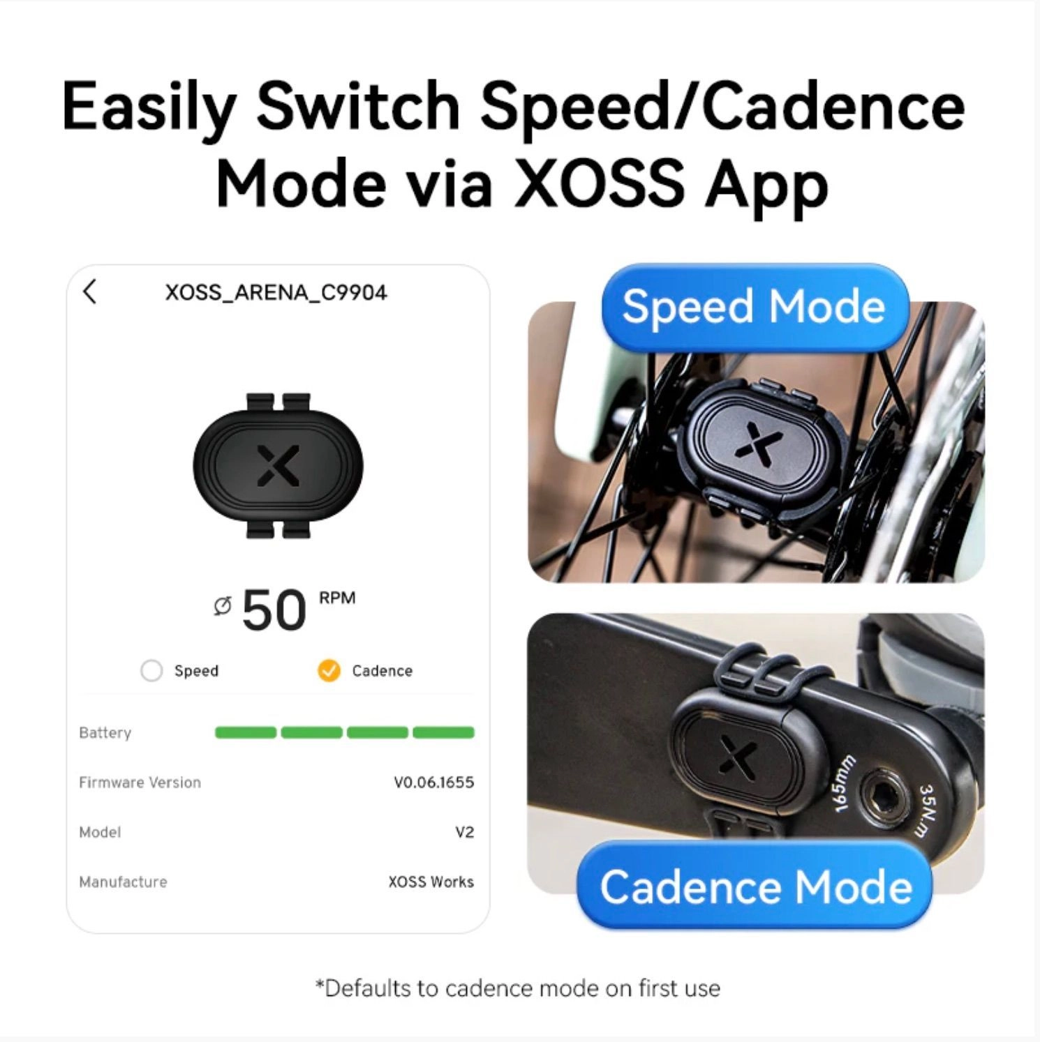 XOSS ARENA Speed & Cadence Sensor