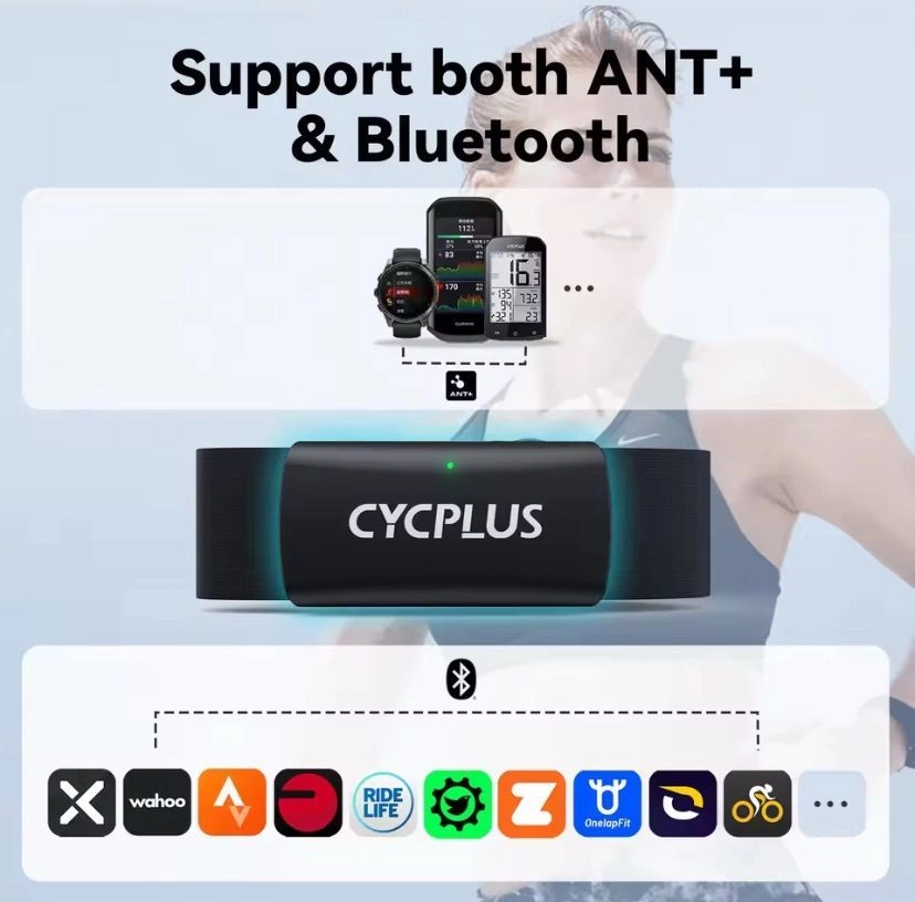 CYCPLUS H2 Heart Rate Monitor – Dual Mode ANT+ & Bluetooth Chest Strap 6