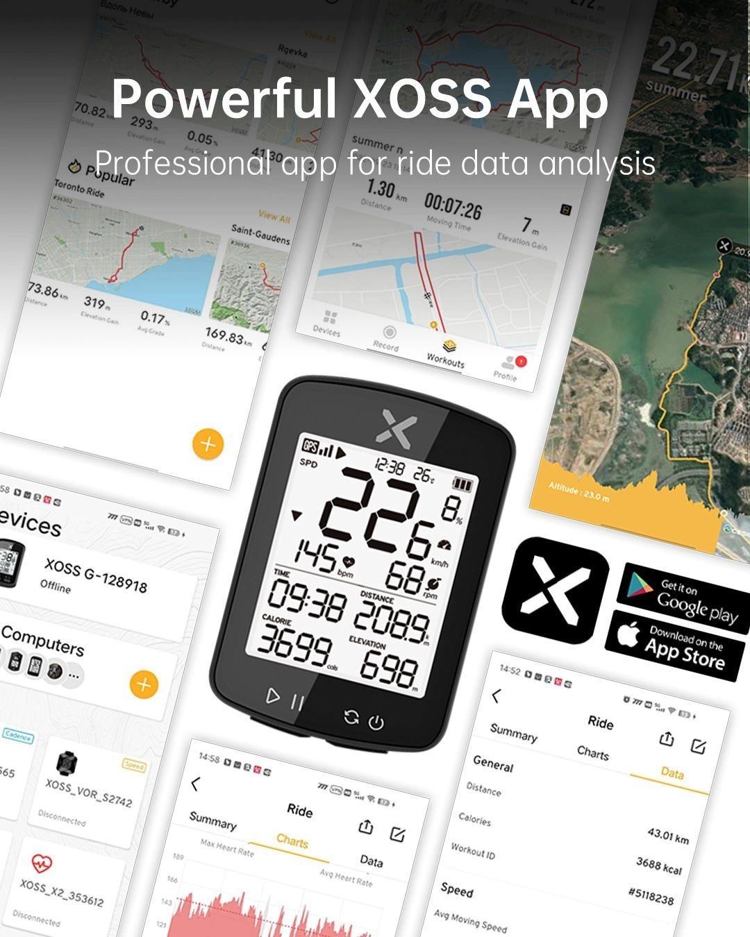 XOSS G2+ GPS Bike Computer