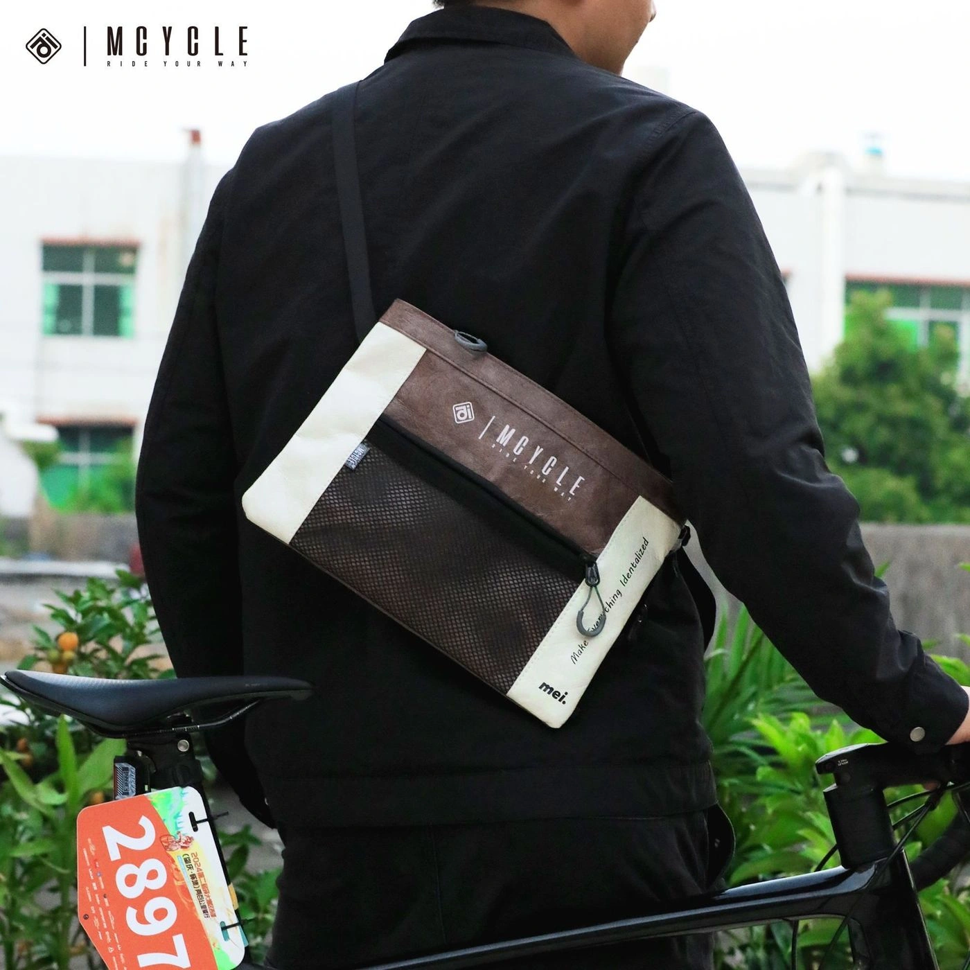 Cycling Crossbody Sling Bag | Water-Resistant Lightweight Shoulder Bag for Cycling & Outdoor Sports 1