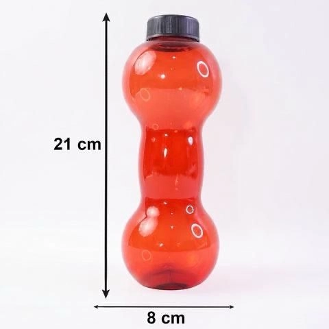 Plastic Dumbbell Shaped Water Bottle 550 MI For Fitness And Daily Hydration 4